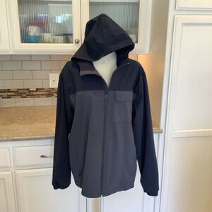 Men’s Blue Voyager Zip Jacket with Hood Size Large